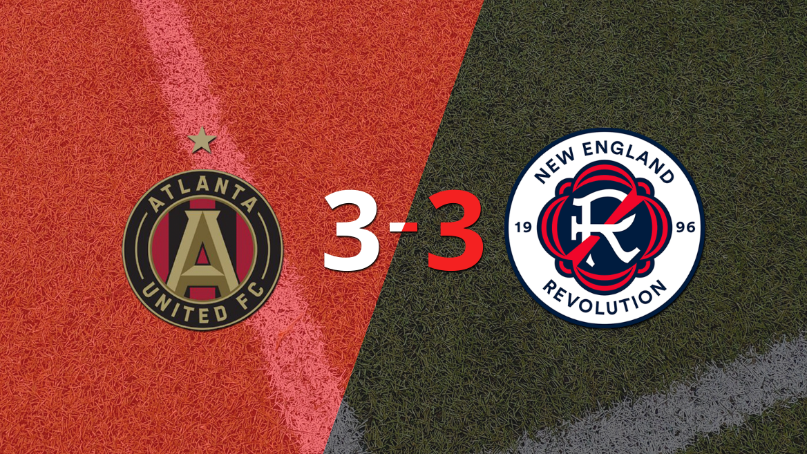 New England Revolution empata ante Atlanta United pese al doblete de Carles Gil