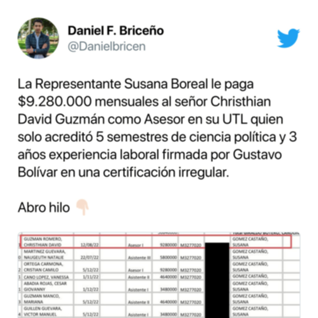 La denuncia sobre el millonario contrato al novio de Susana Boreal