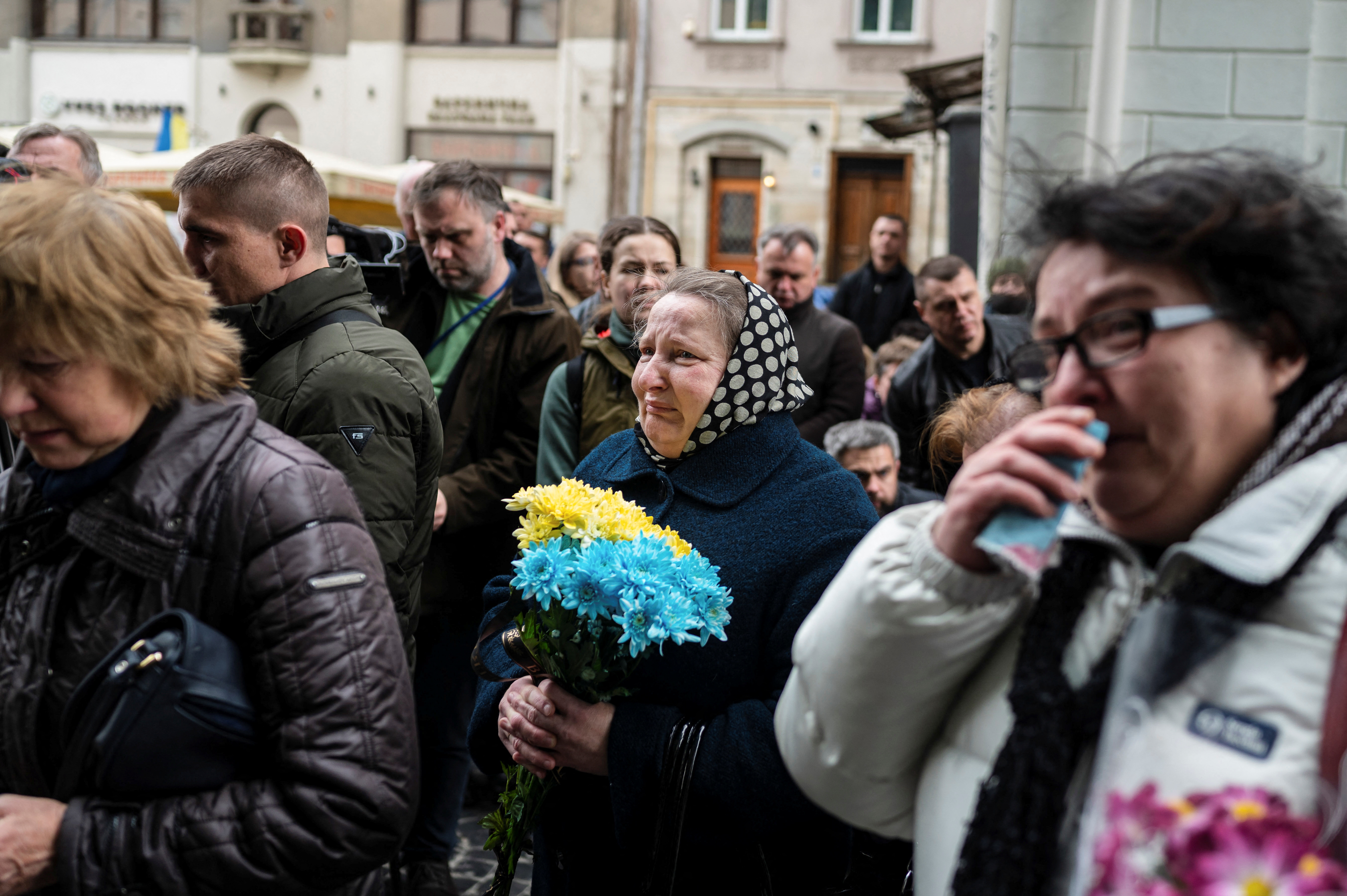 Funeral de víctimas de un bombardeo ruso (Reuters)