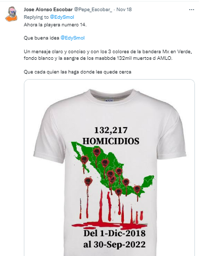 (Photo:Twitter/Design of the shirts for the march on November 27)