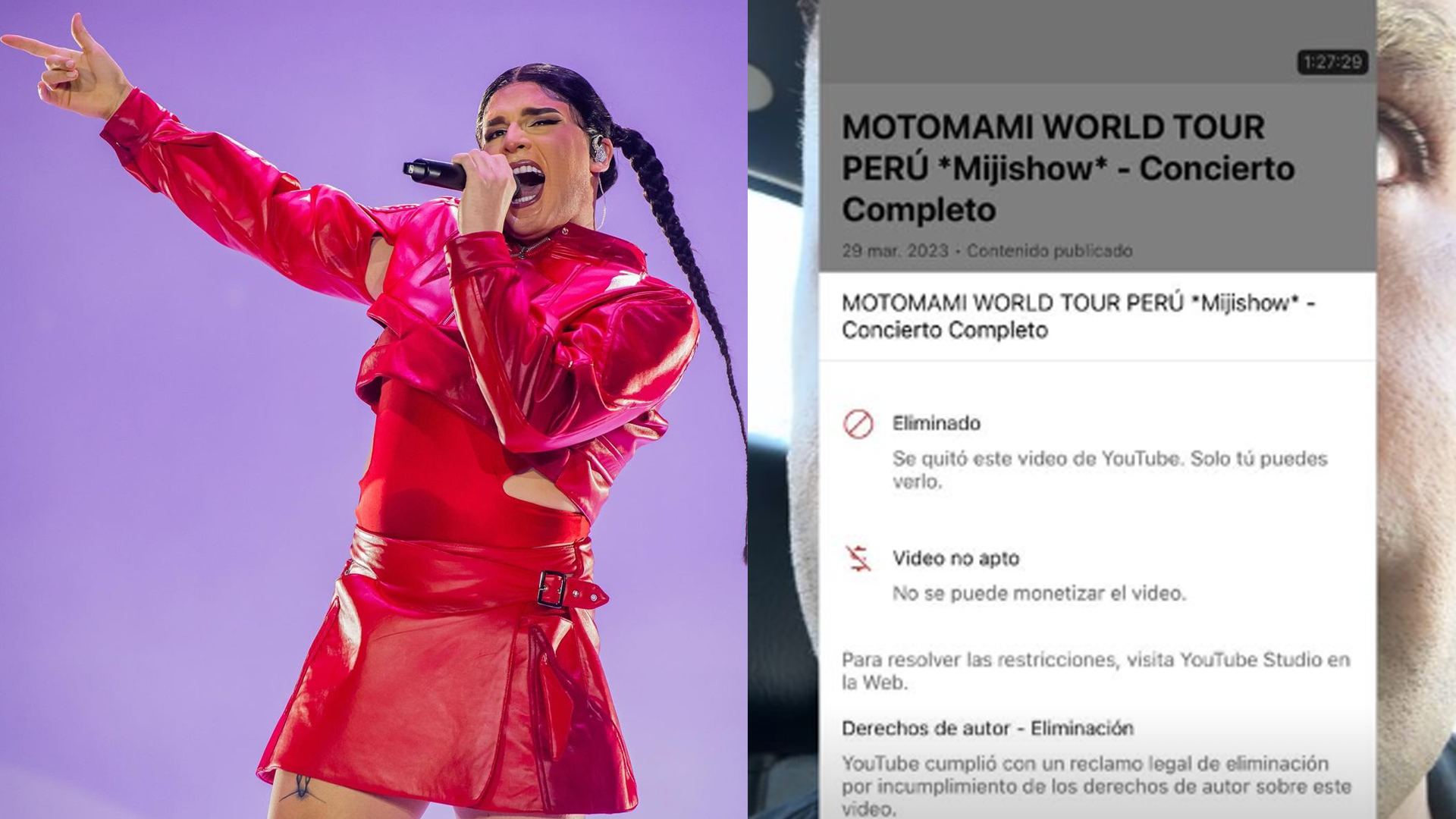 iOA cuenta que Sony Music bloqueó su video del show tributo a Rosalía en YouTube: “Seguiré apelando”