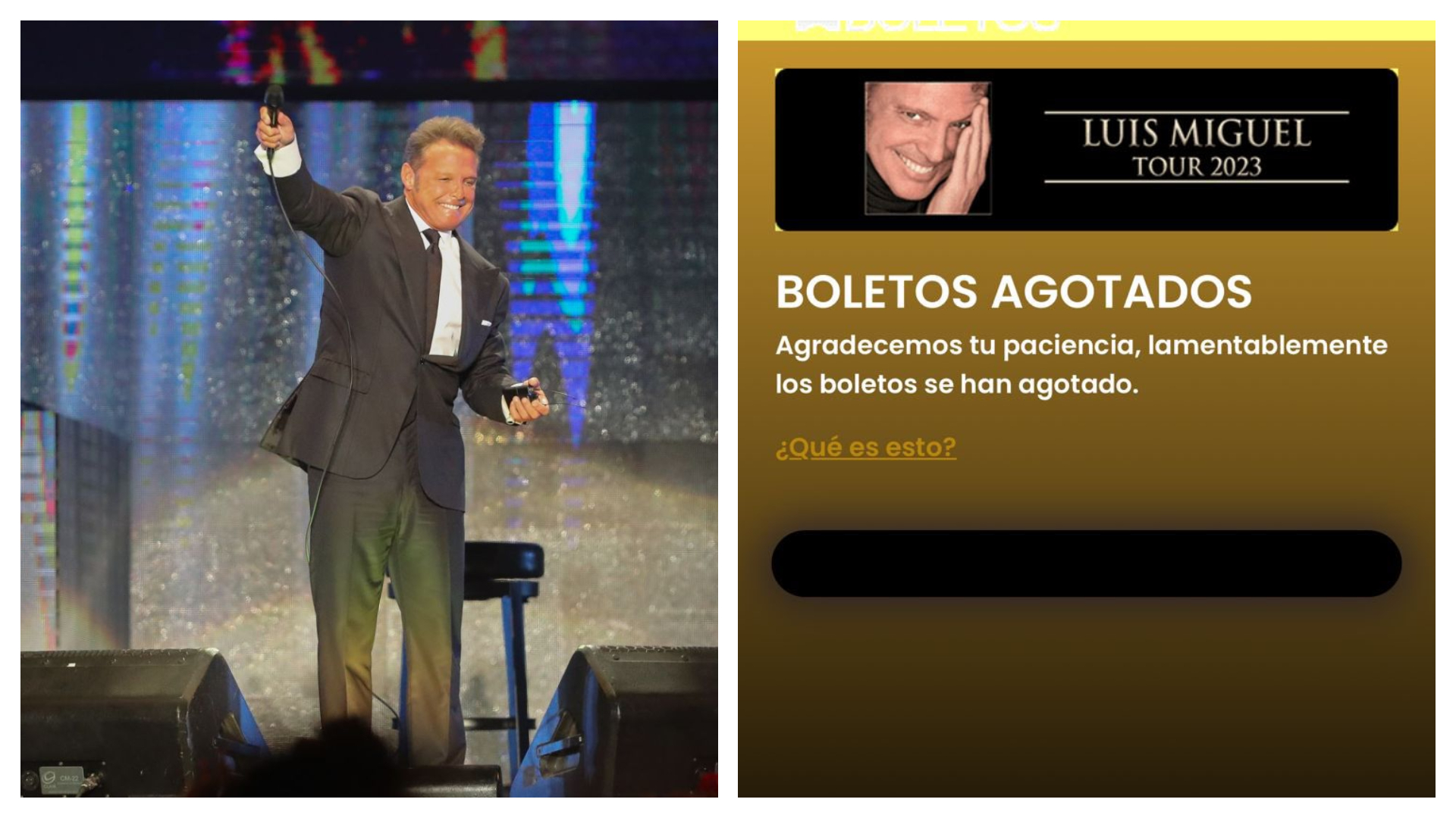 Sin avisar, al parecer hubo una preventa fan de Luis Miguel para su nueva fecha y se agotaron las entradas. (Archivo) (Captura)