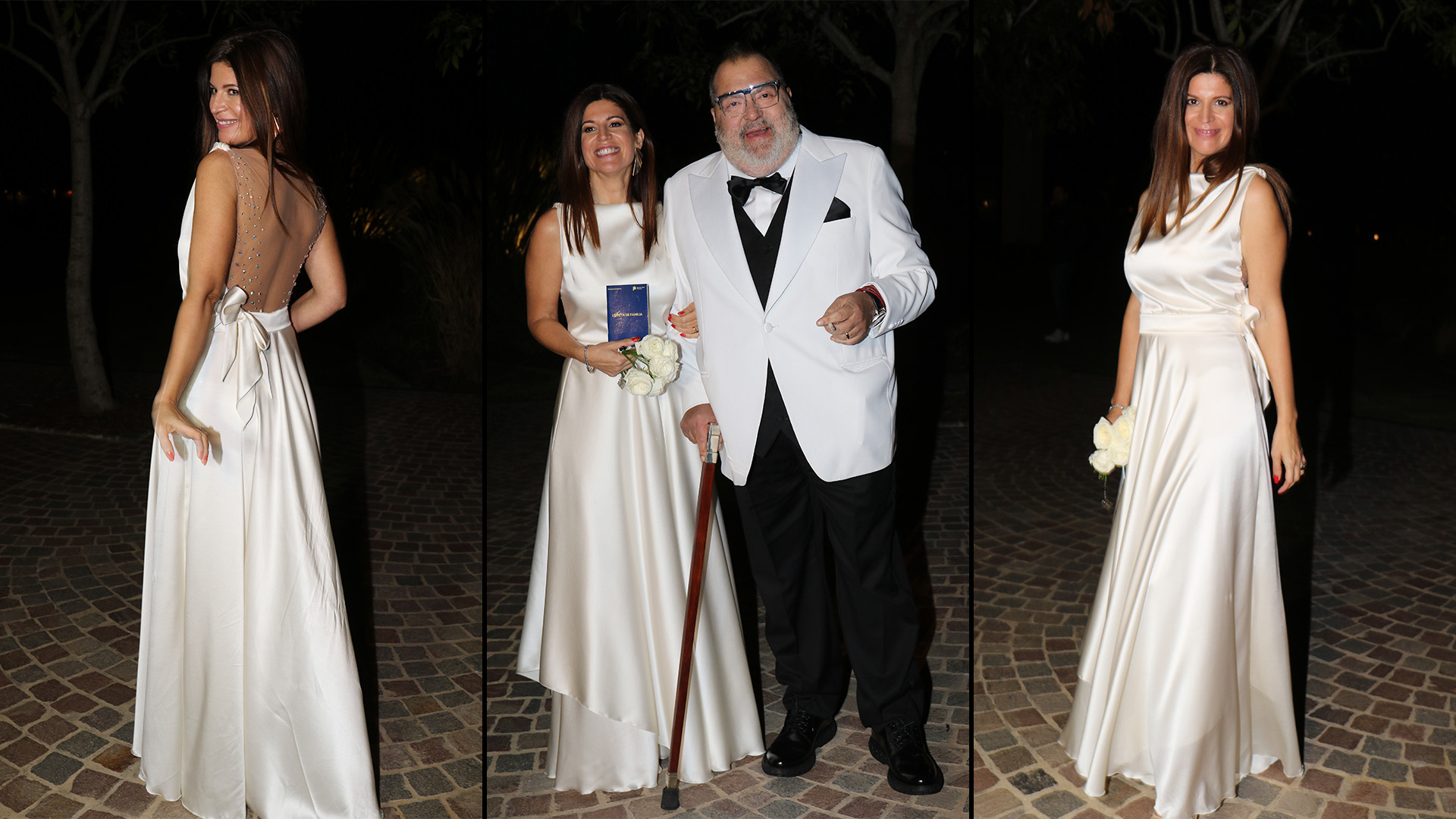 Seda, cristales y espalda descubierta: cómo es el vestido de novia que  eligió Elba Marcovecchio - Infobae