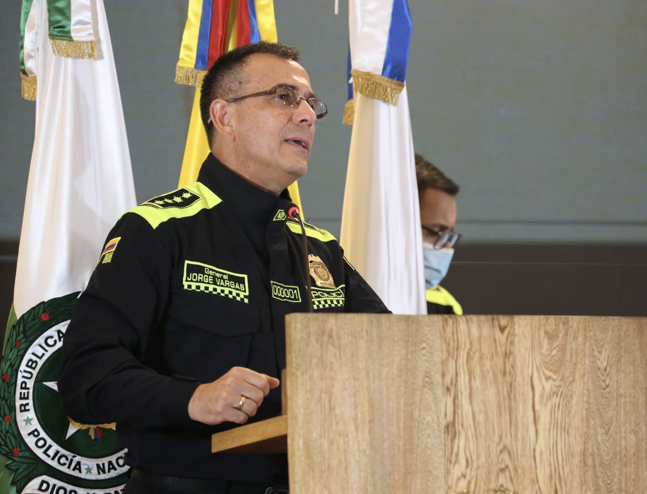 General Jorge Luis Vargas, comandante de la Policía Nacional, durante la instalación del Congreso Internacional de Seguridad Turística. / Policía Nacional