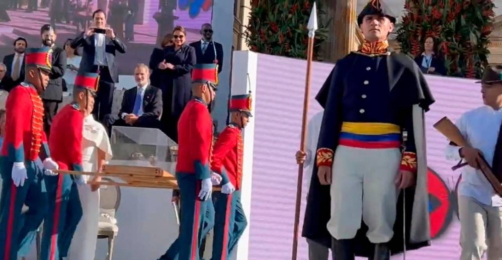 En España no cesan las críticas al rey por seguir sentado ante la espada de Bolívar durante la posesión de Gustavo Petro