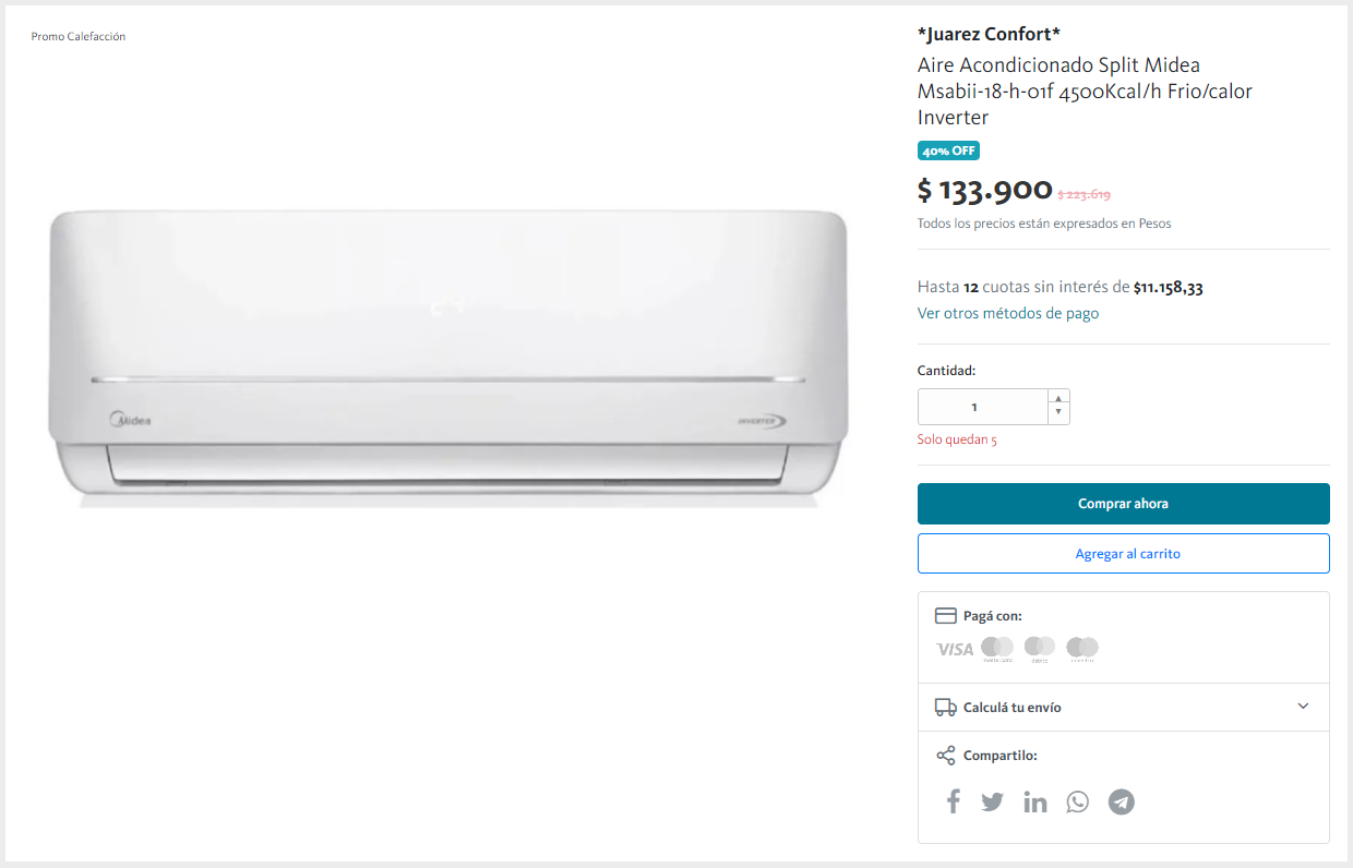 The promotion also includes cold-heat air conditioners