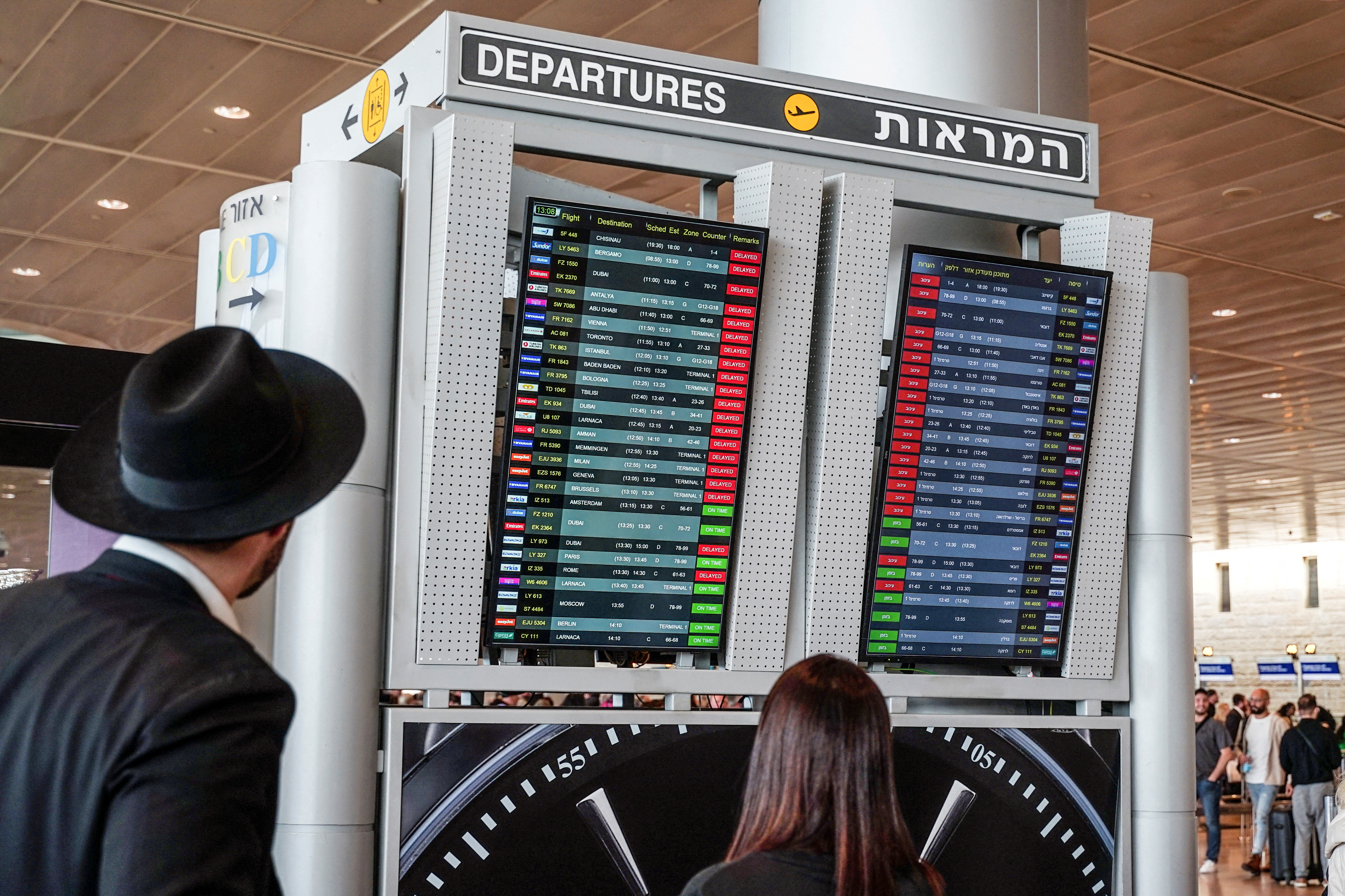 Vuelos cancelados por la huelga en el aeropuerto Ben Gurion (Reuters)