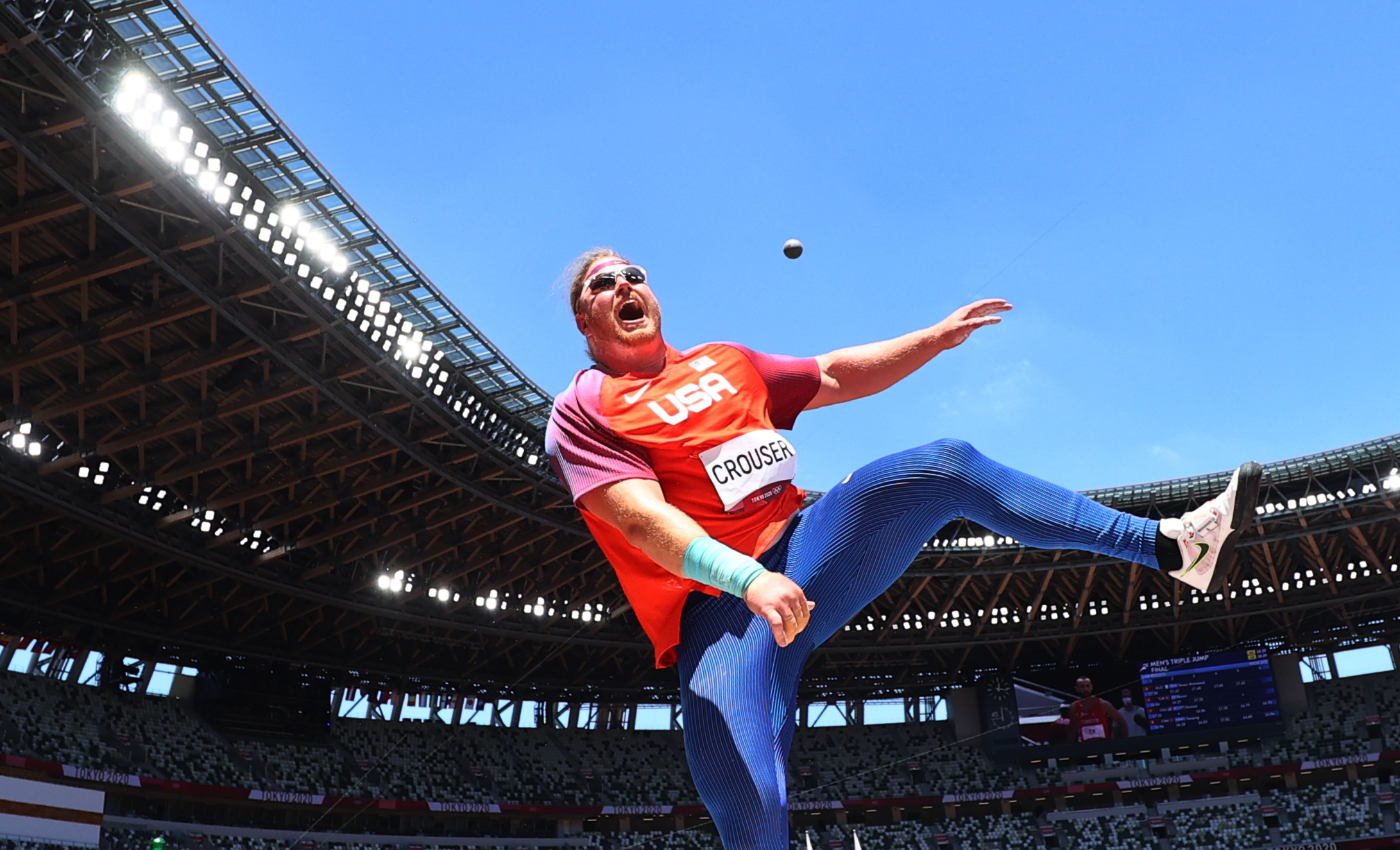 Tokyo 2020 Olympics - Athletics - Men's Shot Put - Final - Olympic Stadium, Tokyo, Japan - August 5, 2021. Ryan Crouser of the United States in action REUTERS/Kai Pfaffenbach