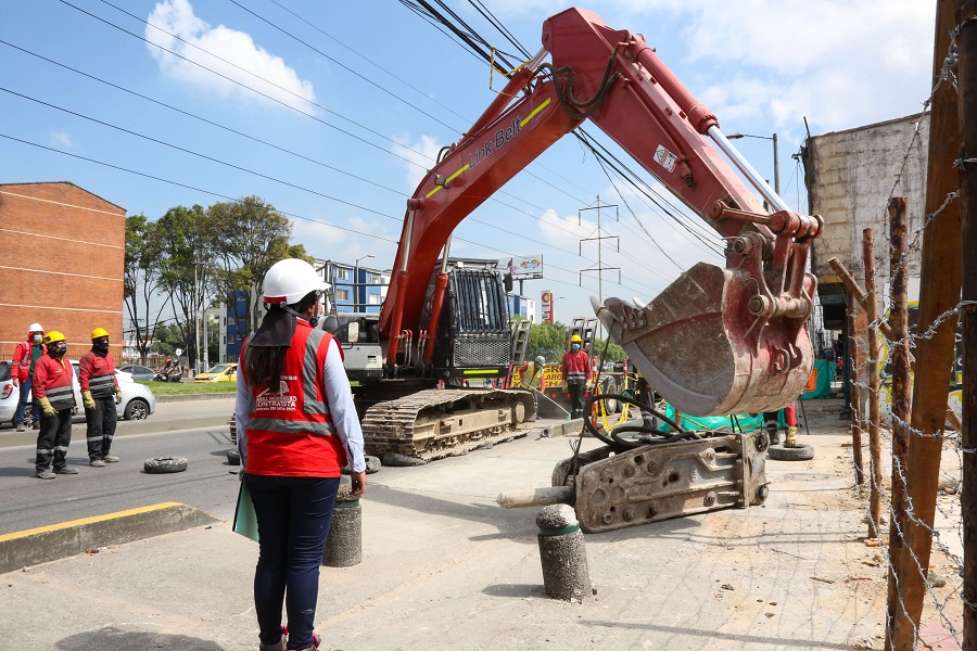 Obras del IDU en la avenida carrera 68 | FOTO: IDU