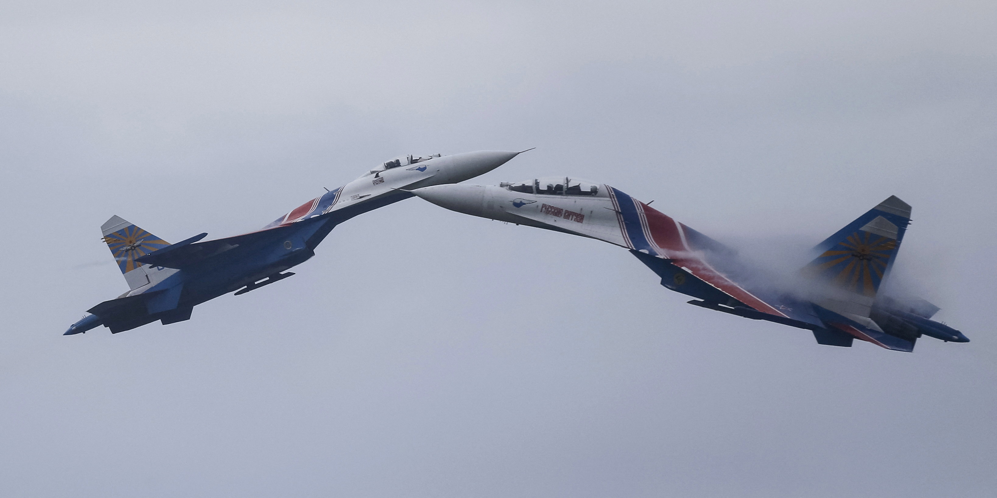 Dos cazas rusos Sukhoi Su-27 (REUTERS/Maxim Shemetov)