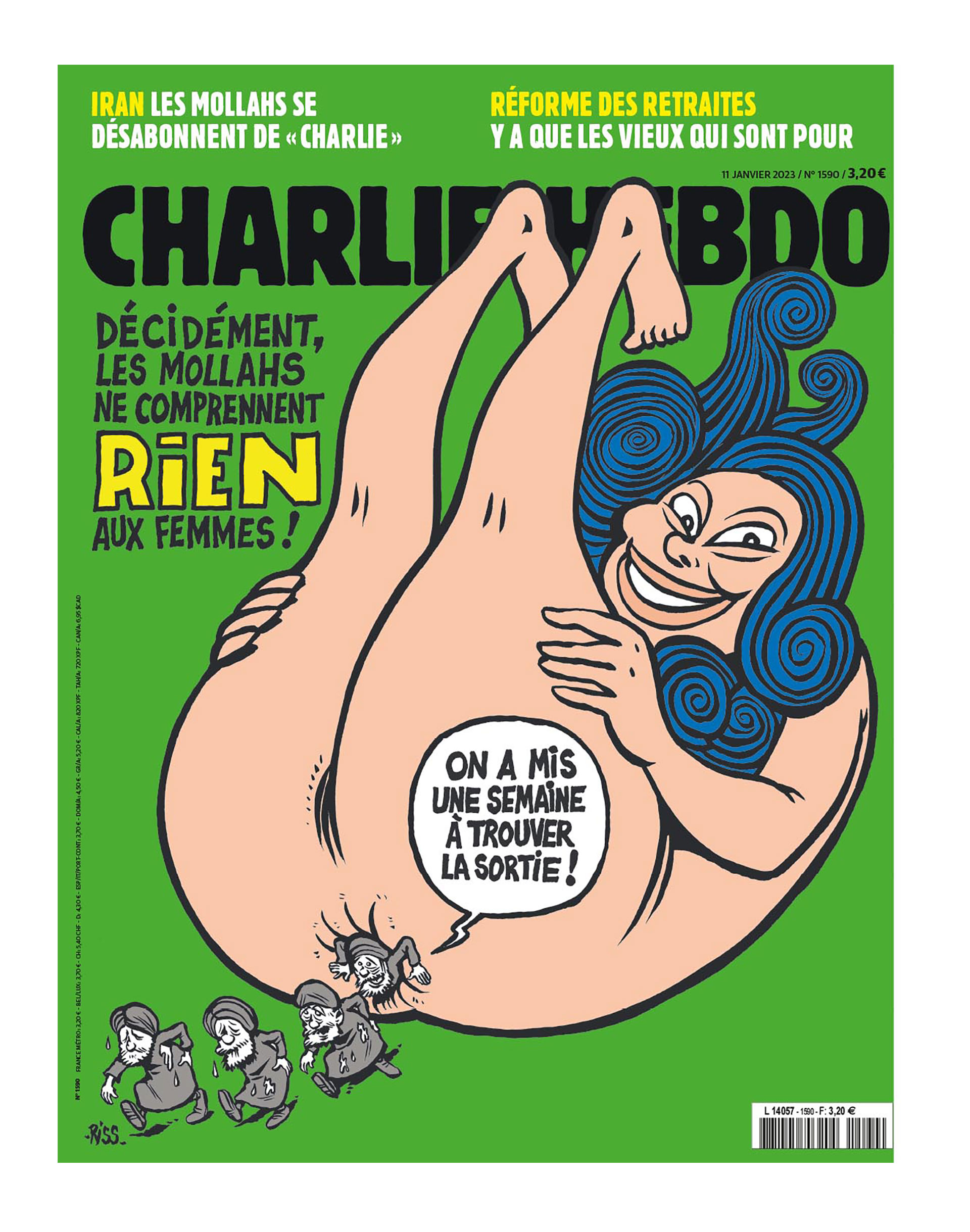 La portada del número de la revista Charlie Hebdo que se publicará este miércoles 11 de enero de 2023