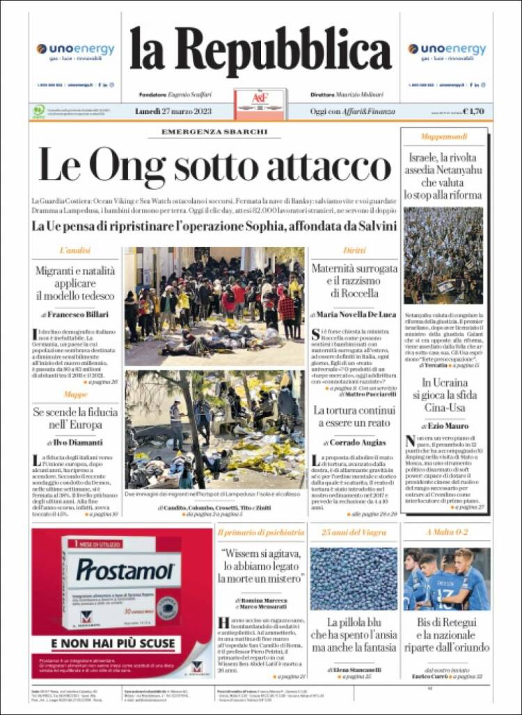 La Repubblica destacó el triunfo de la Italia de Retegui