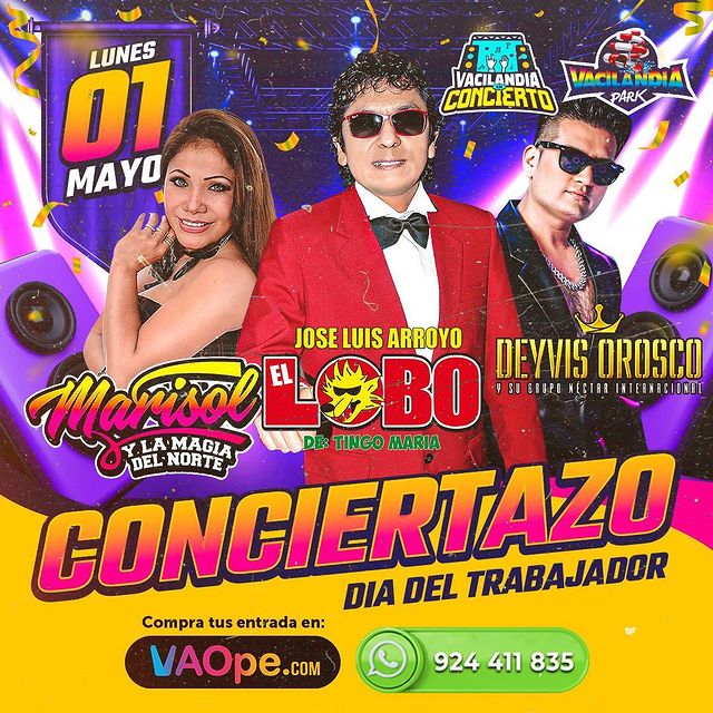 Agenda de conciertos por el Día del Trabajo. (Vaope.com)