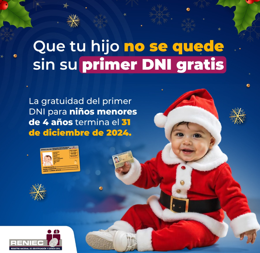 Trámite de DNI gratis para menores de 4 años vence este 31 de diciembre:  conoce los puntos de atención - Infobae