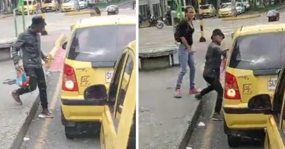 Video: Taxista fue agredido por limpiavidrios, el sujeto intento apuñalar al conductor
