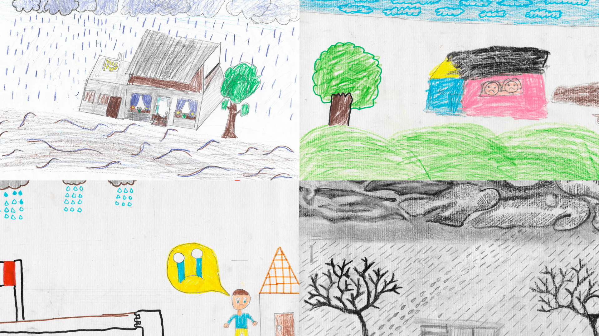 dibujos de inundaciones para niños