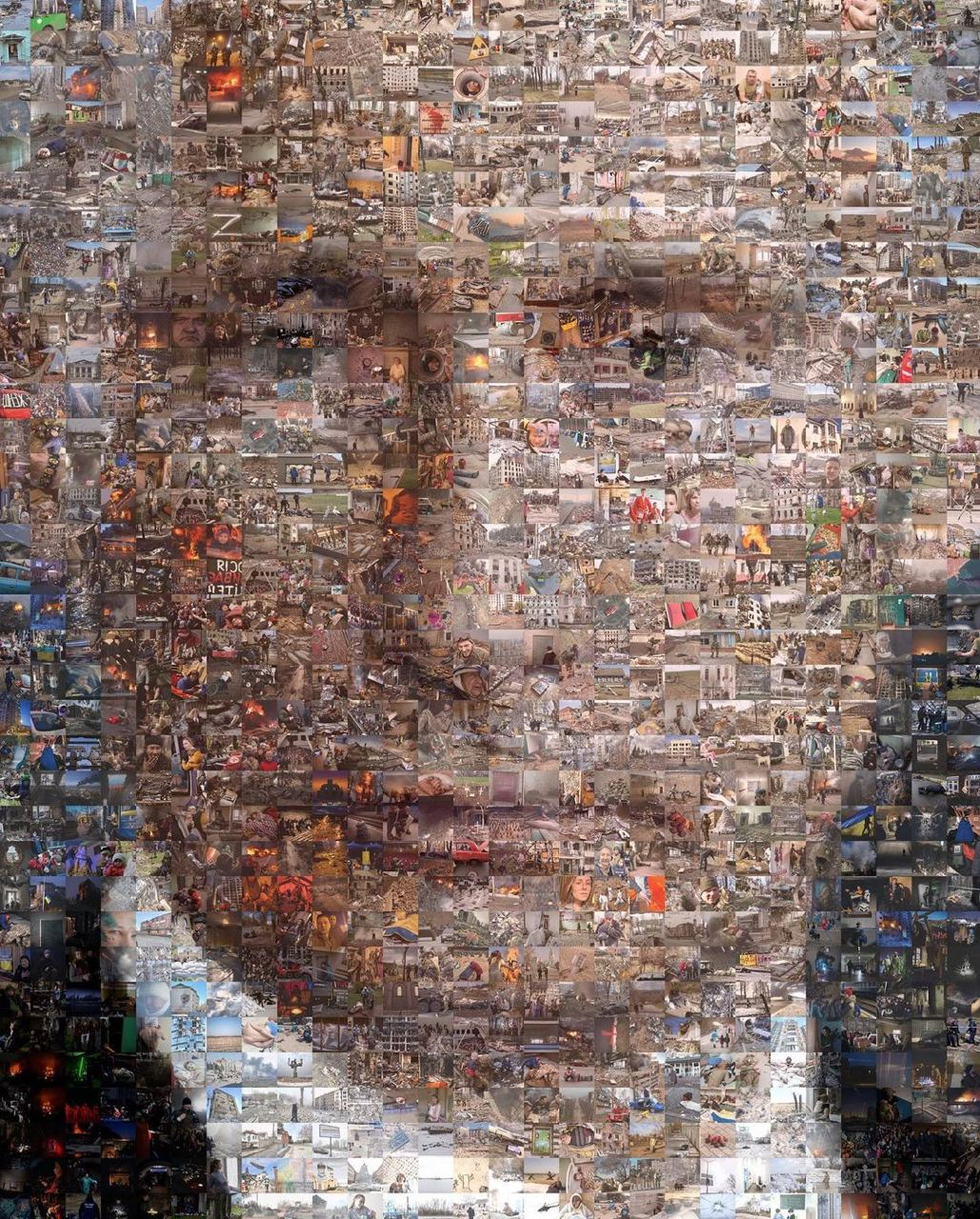 Fotomosaico de Vladimir Putin