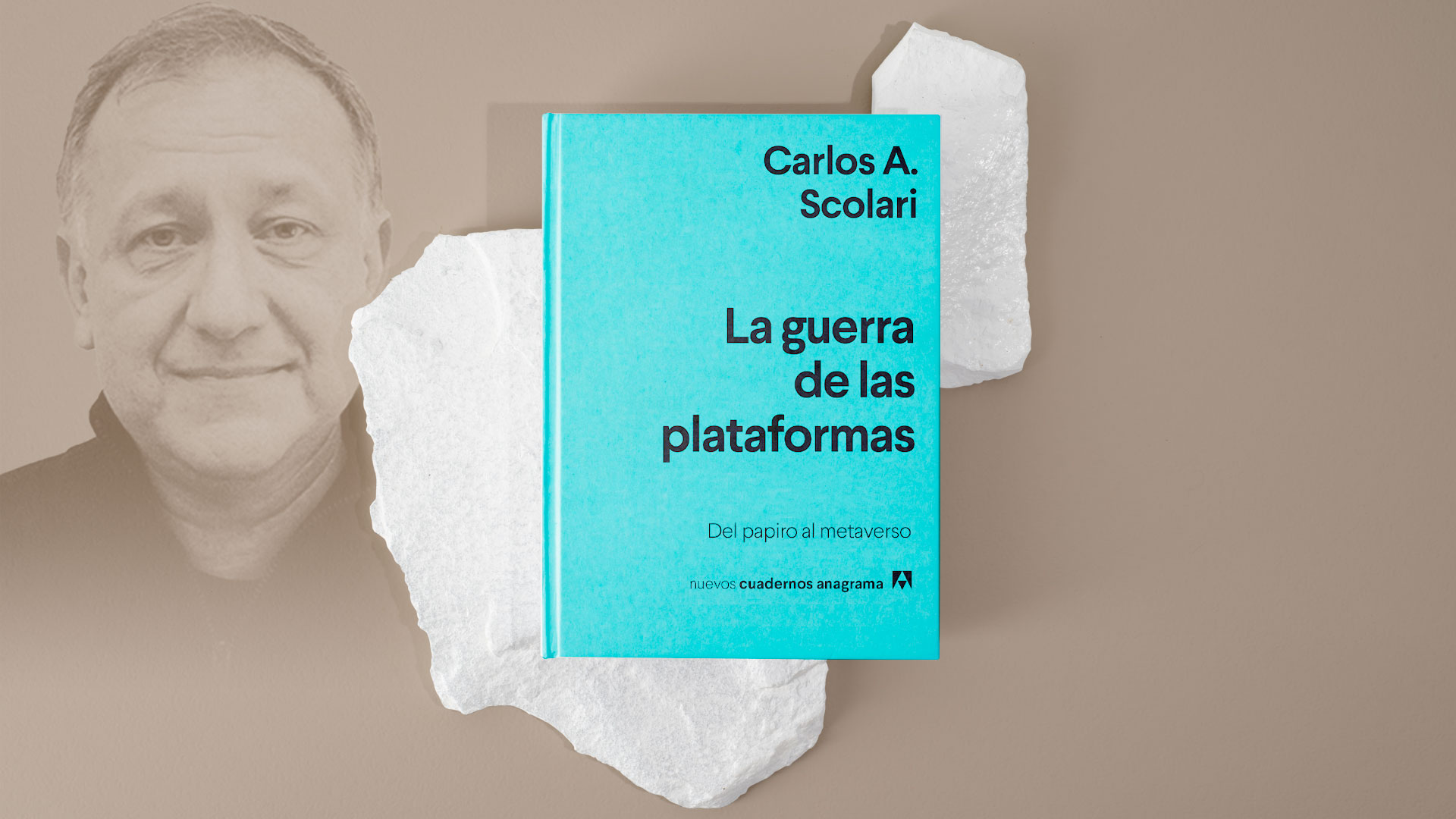 Carlos Scolari presenta "La guerra de las plataformas". Diseño a partir de imágenes: Jesús Avilés/Infobae.