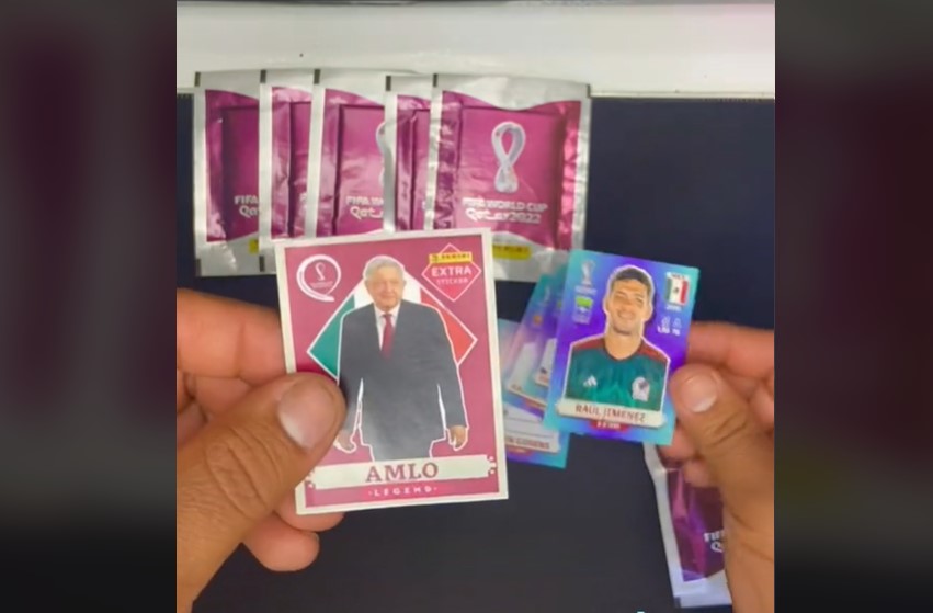 ¿amlo A Qatar 2022 Joven Encontró Una Estampita Del Presidente Para El álbum Del Mundial Trasemk 3022