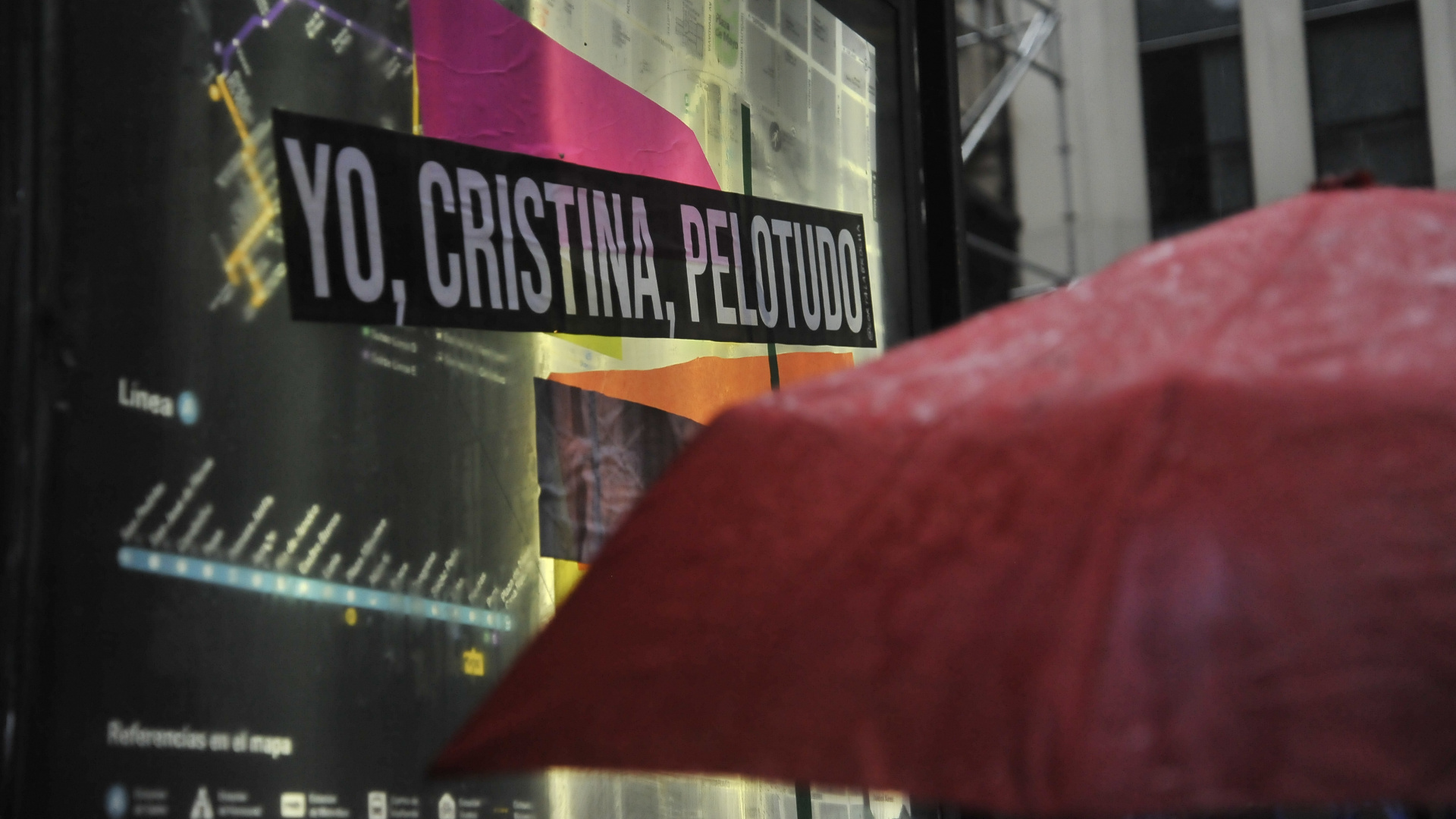 Color y una frase histórica de CFK en el marco del acto en el centro porteño (Gustavo Gavotti)