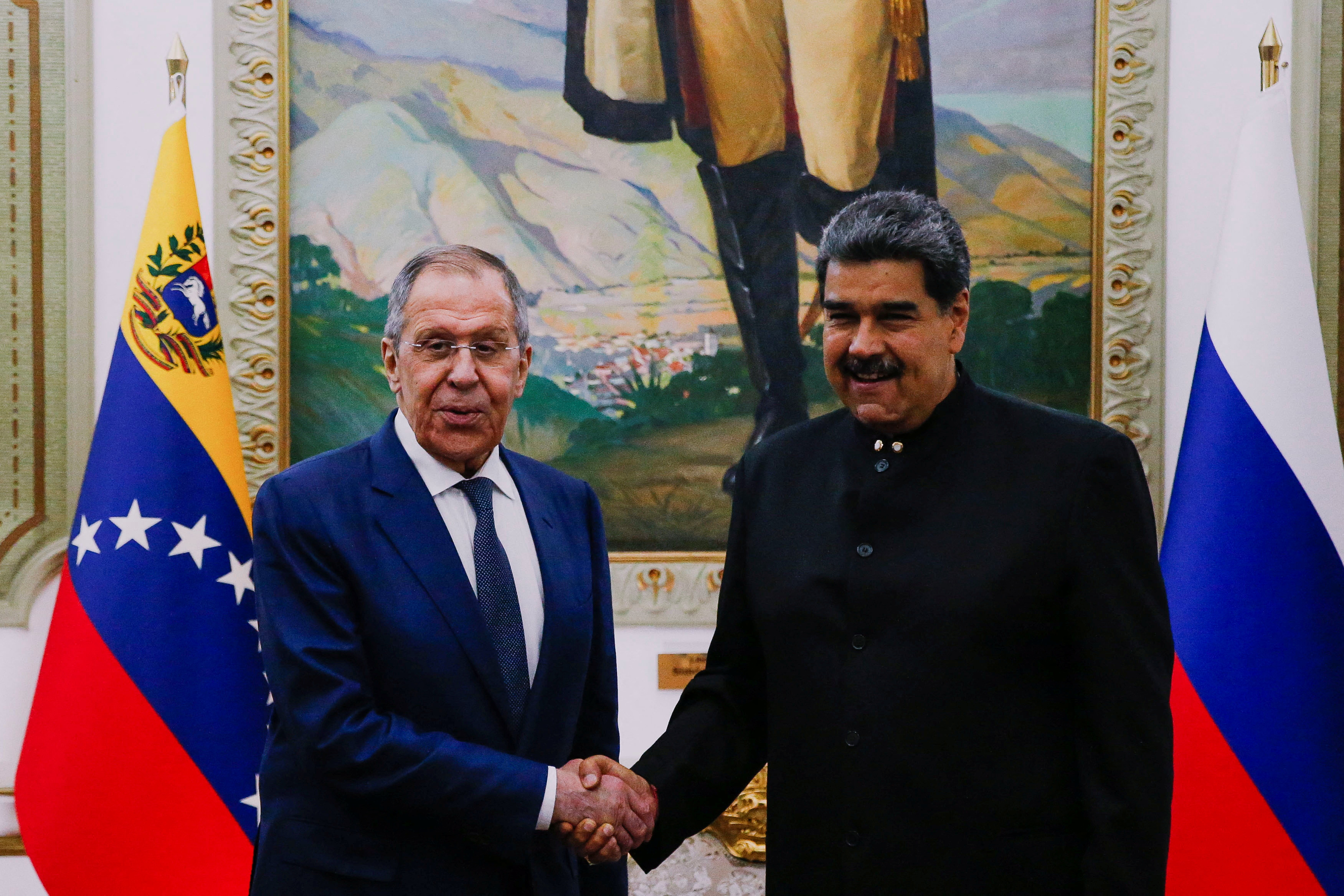 Nicolás Maduro with Lavrov (REUTERS / Leonardo Fernandez Viloria)