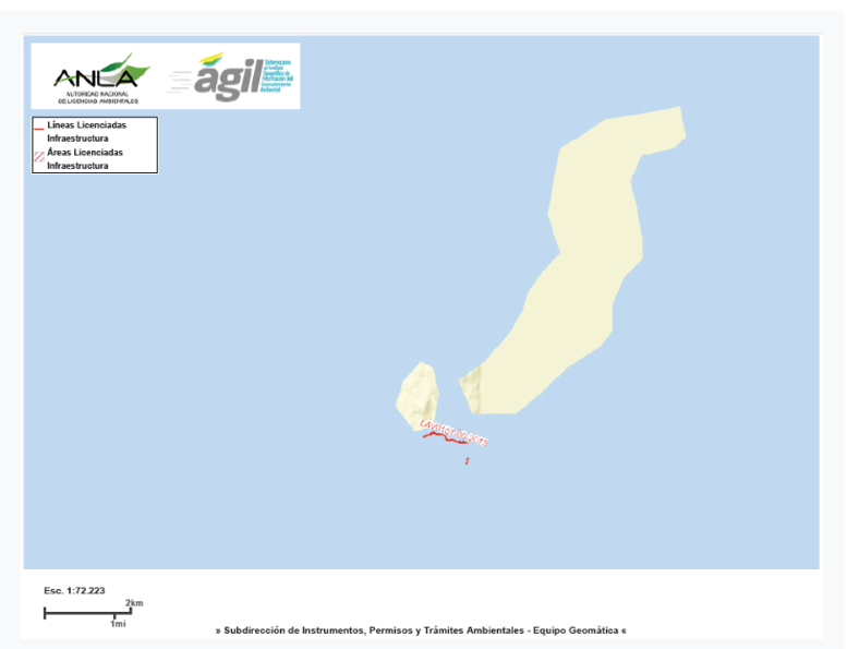 Mapa de georeferencia proyecto de guardacostas en Isla Gorgona. ANLA/Sitio oficial
