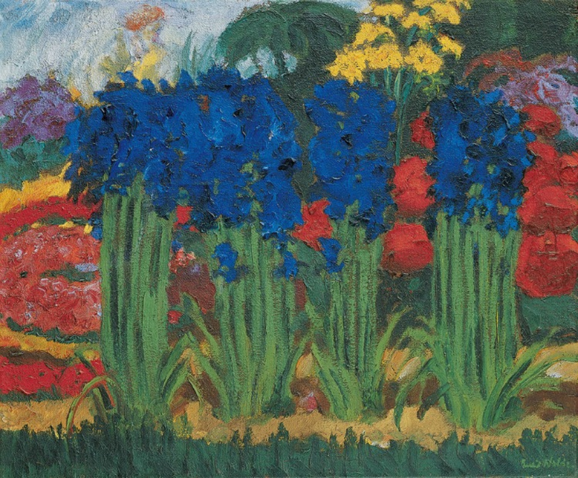 "Jardín de flores" (1922) de Emil Nolde