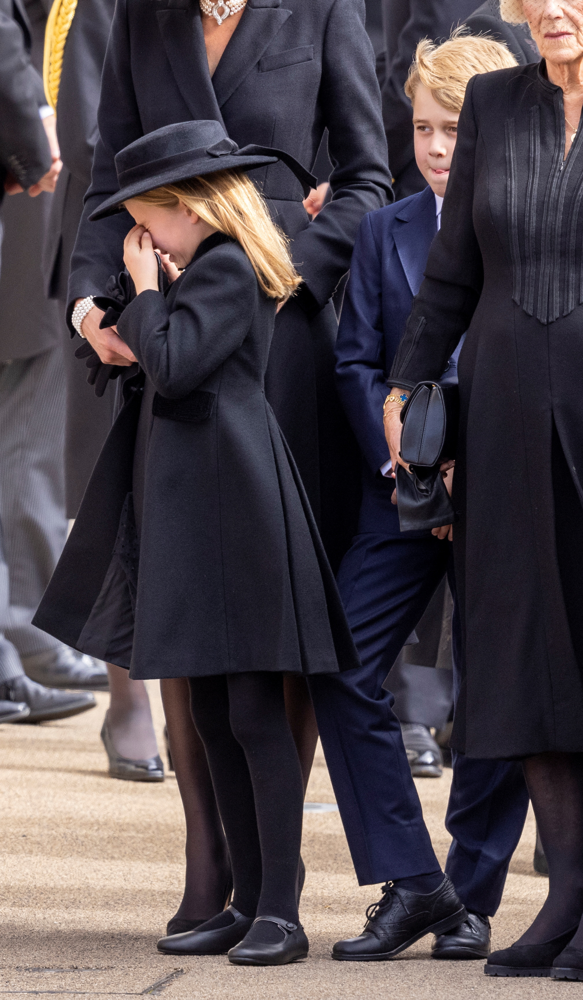 Las lágrimas de la princesa Charlotte en el funeral de Isabel II (Reuters)