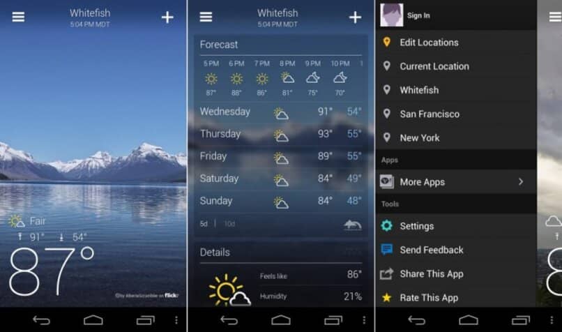 Clima en Android. (foto: Mira cómo se hace)