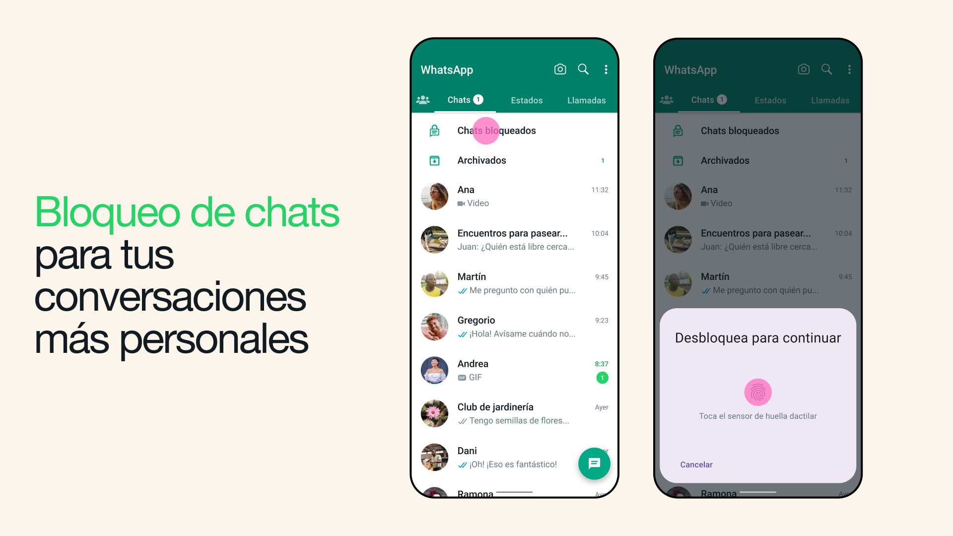 La función Chat Lock en WhatsApp permite proteger conversaciones con contraseñas y ocultarlas en caso de que otra persona use el celular. (WhatsApp)