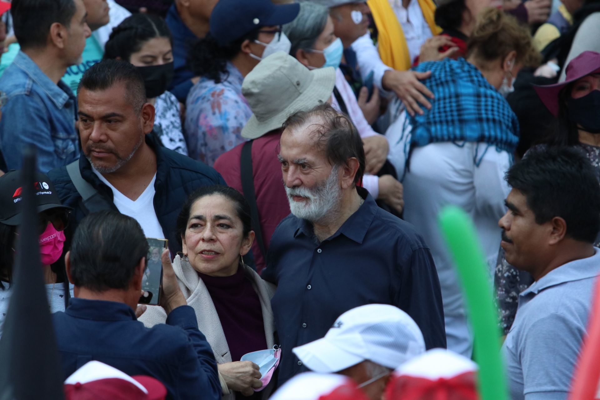 CIUDAD DE MÉXICO, 27NOVIEMBRE2022.- Andrés Manuel López Obrador, presidente de México encabeza marcha hacía el Zócalo donde dará un mensaje a la población.
FOTO: ANDREA MURCIA/CUARTSOCURO