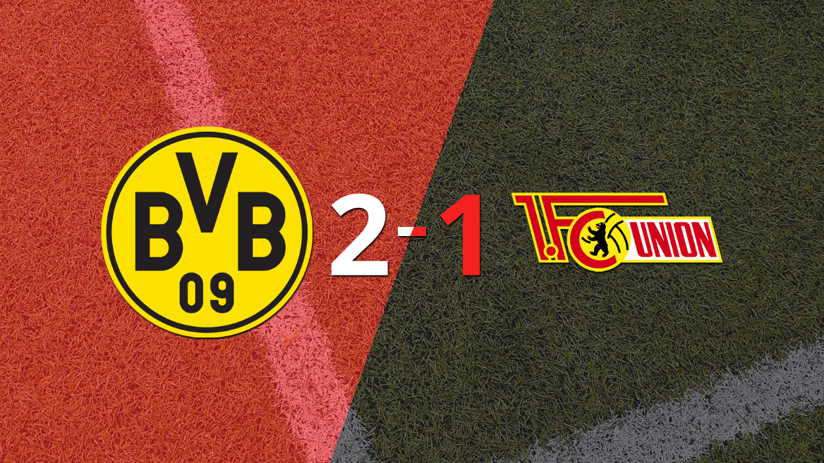 Con la mínima diferencia, Borussia Dortmund venció a Unión Berlín por 2 a 1