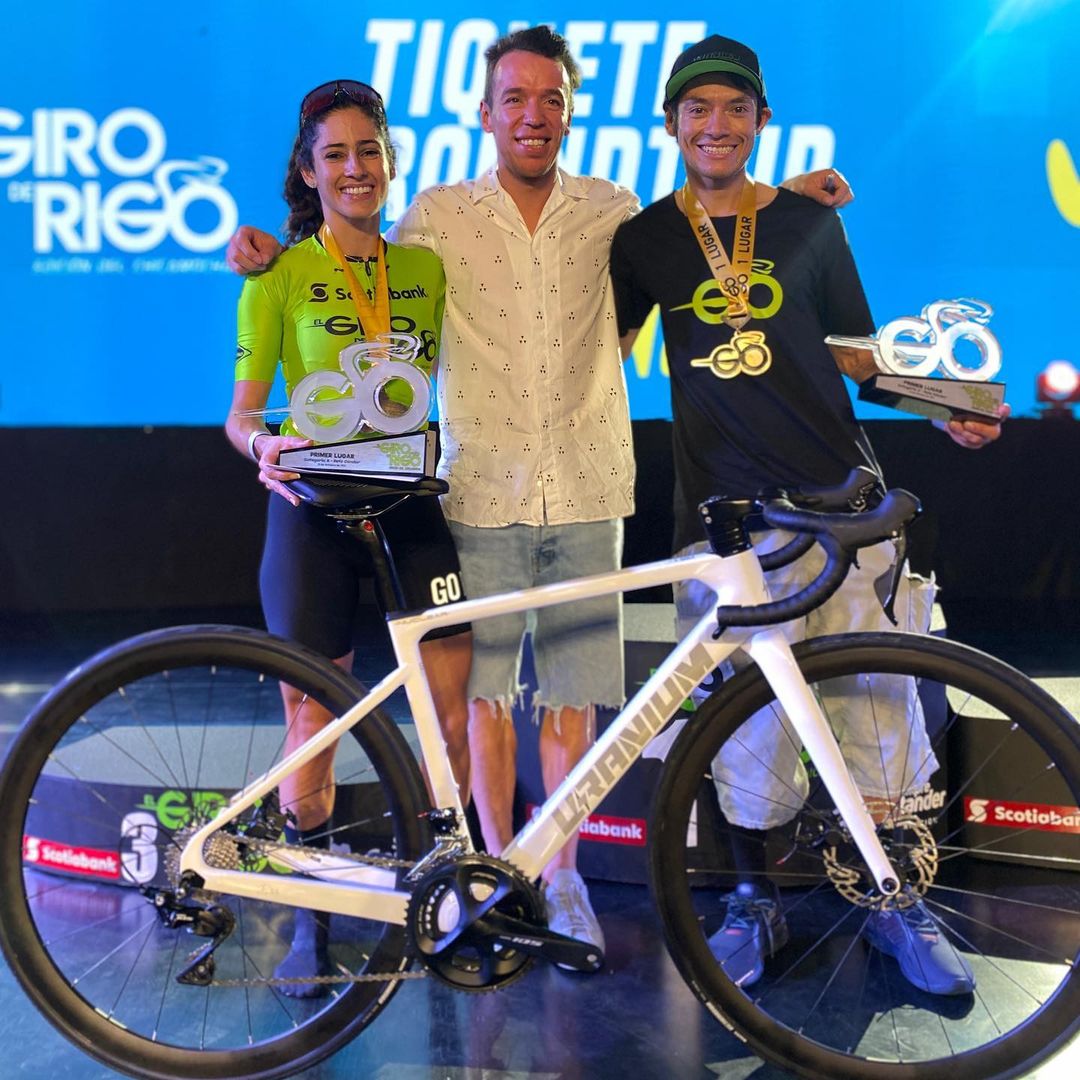 Angélica Uribe y Giovany Malaver, ganadores del Giro de Rigo 2021. Foto: Instagram @elgiroderigo