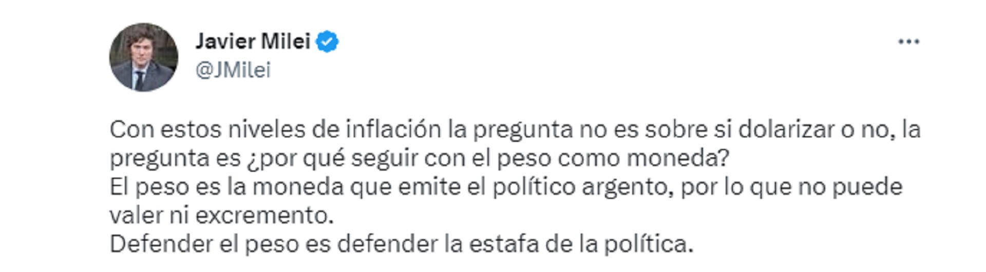 Javier Milei - Inflación