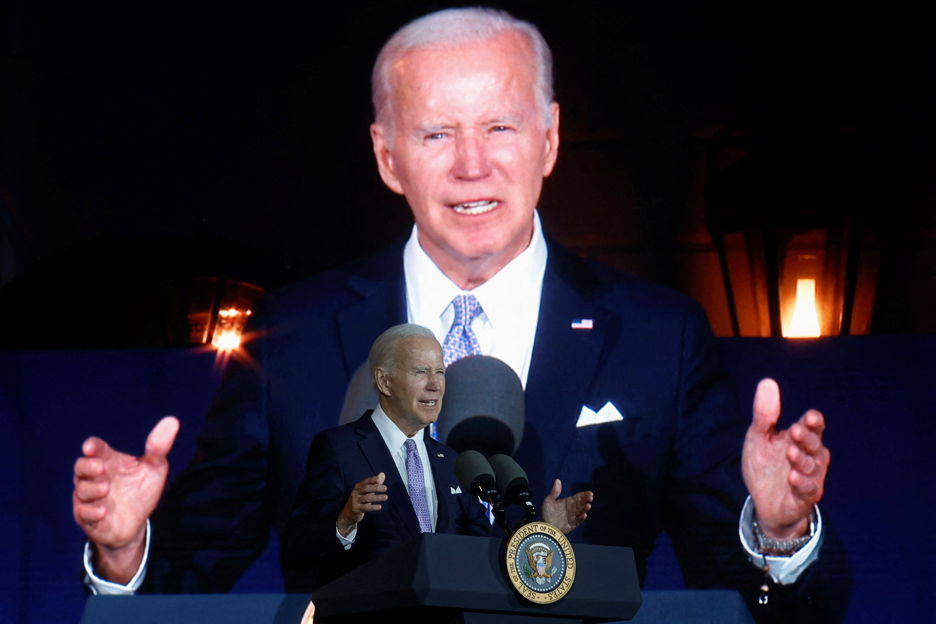 El presidente de los Estados Unidos, Joe Biden, pronuncia un discurso en la Casa Blanca (REUTERS/Jonathan Ernst)
