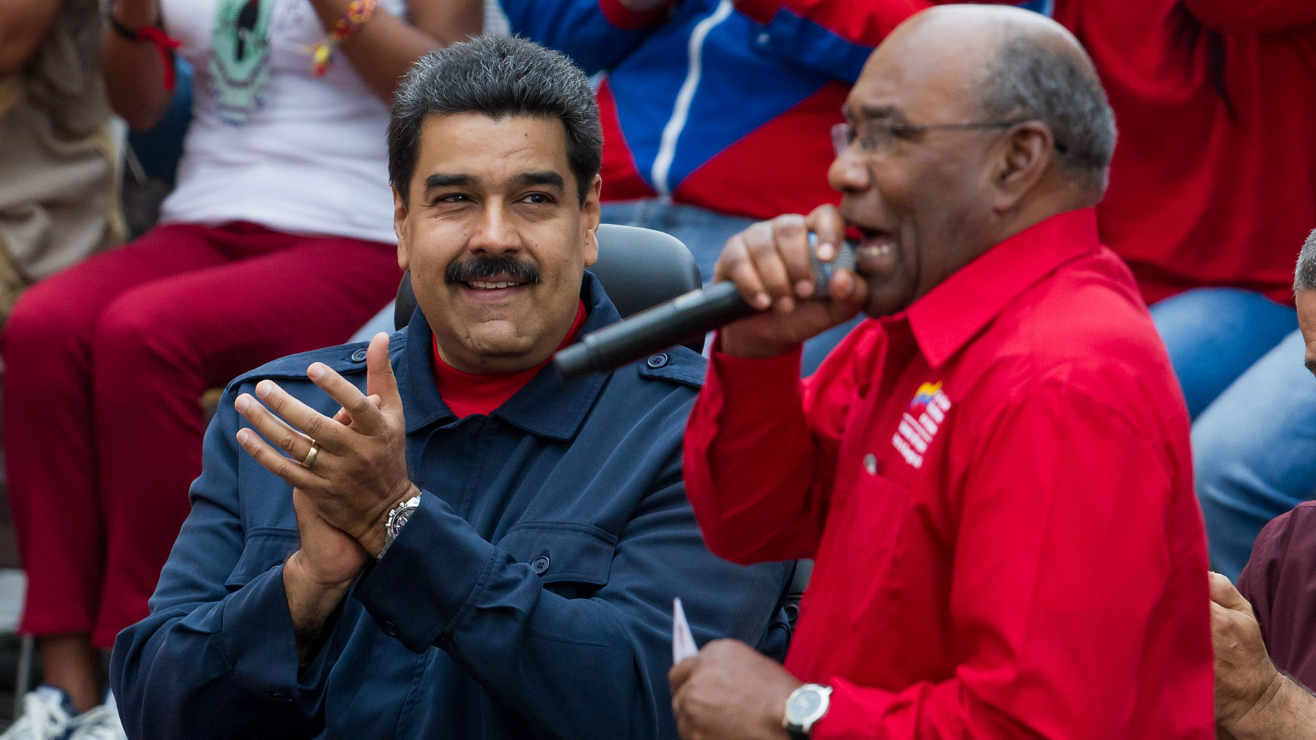 Aristóbulo Isturiz con Nicolás Maduro