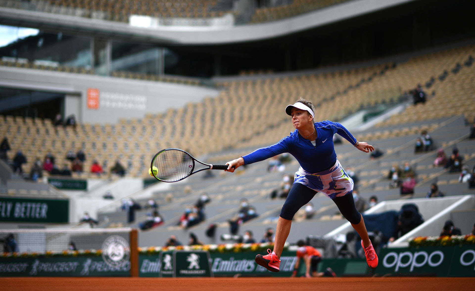 Postal de Svitolina en la Philippe-Chartier de Roland Garros (Photo by Martin BUREAU / AFP)