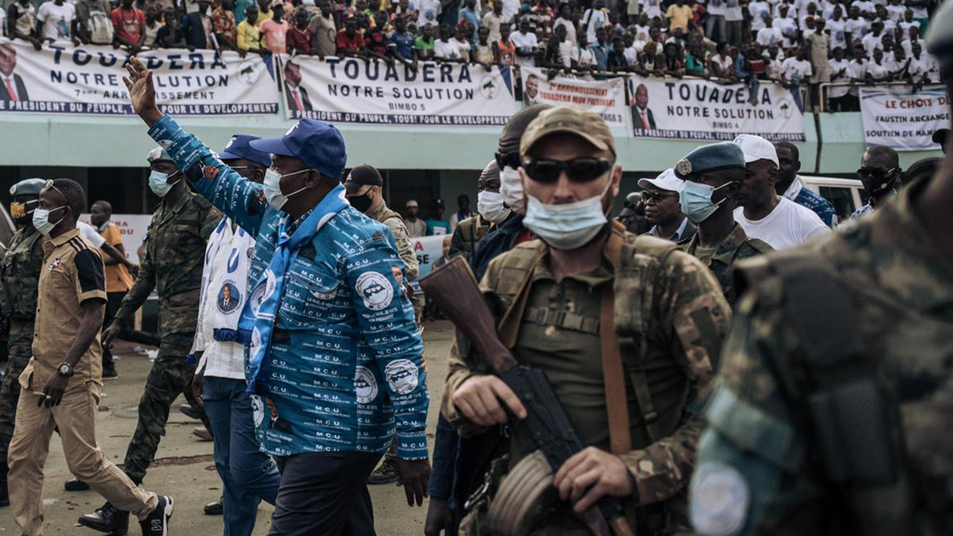 La República Centroafricana firmó un polémico acuerdo de cooperación militar con la federación rusa que tuvo su secuela en el despliegue de tropas de Wagner para reforzar la guardia presidencial del recién asumido Faustin Archange Touderá (AFP)