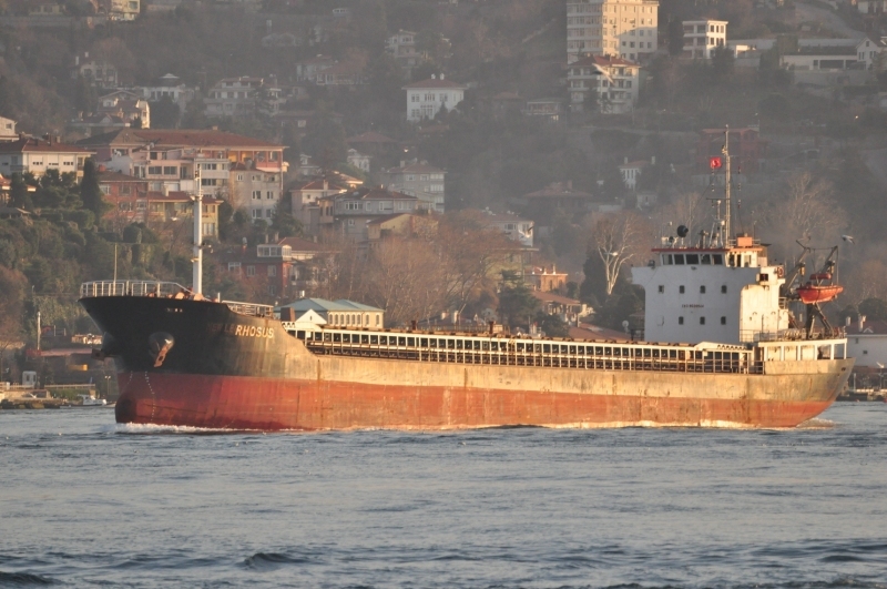 El buque carguero Rhosus que transportó desde Georgia hasta Beirut el nitrato de amonio que provocó la explosión en el puerto de Beirut (Michael A. Horowitz / Twitter)