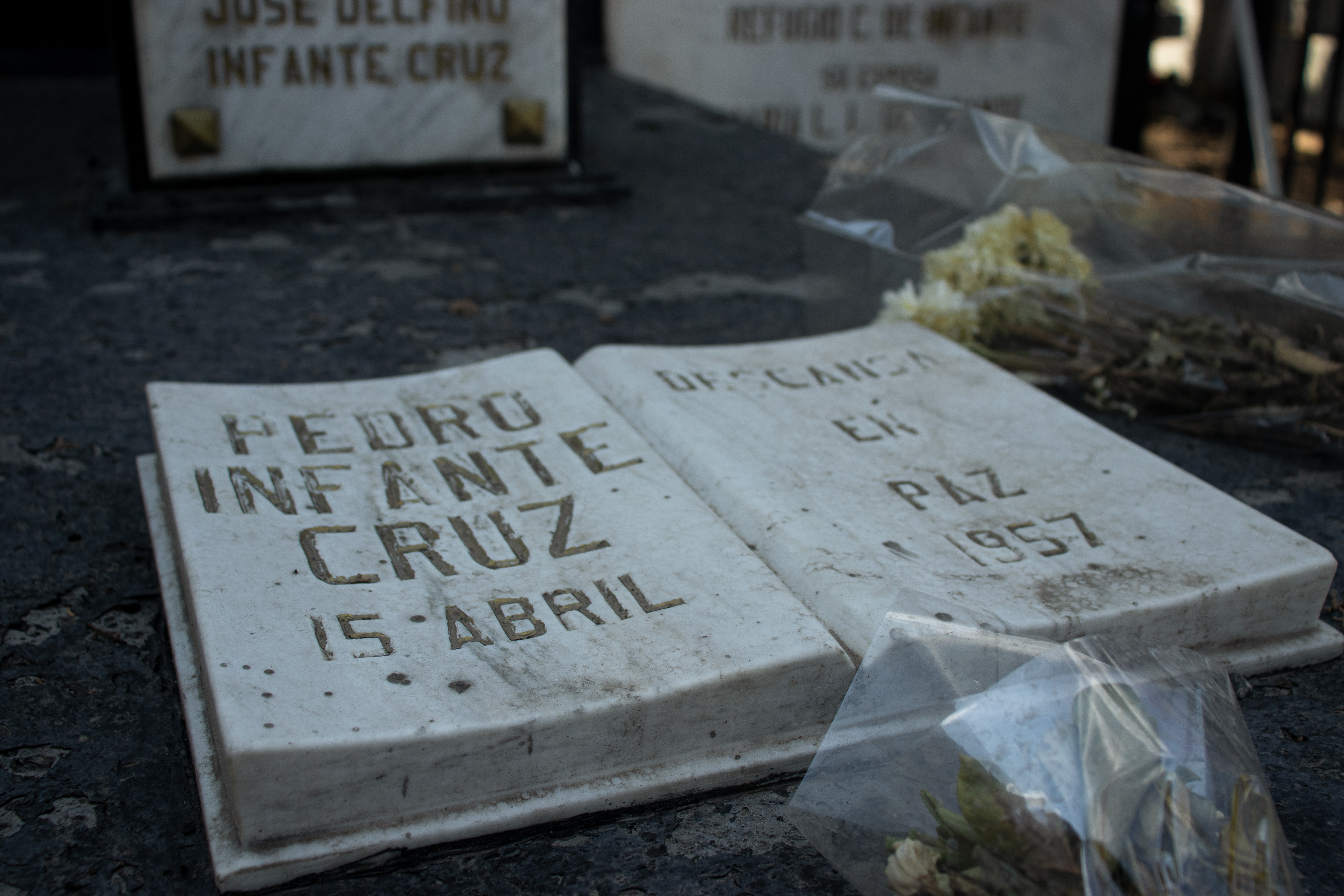 Con pintura casi resquebrajada, la tumba espera el aniversario luctuoso de Pedro Infante Cruz.
Foto: Mau HL / Infobae