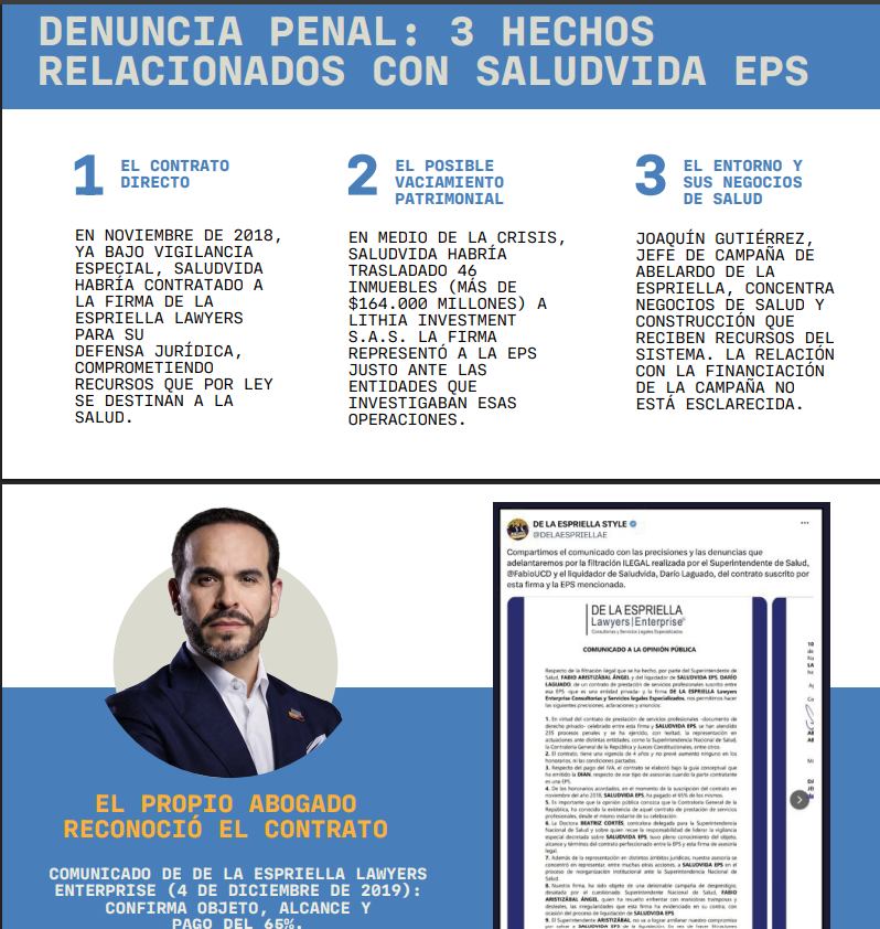 Iván Cepeda denunció penalmente a Abelardo de la Espriella por supuesta implicación en el saqueo del sistema de salud - Infobae