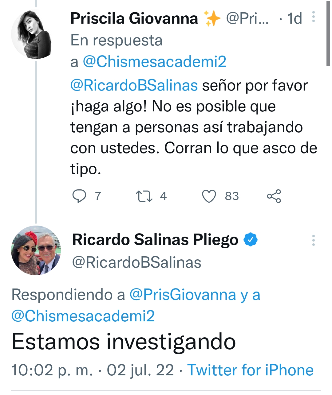 A través de las redes sociales dieron a conocer un supuesto caso de acoso sexual durante las transmisiones diarias, incluso llegó a Ricardos Salinas Pliego