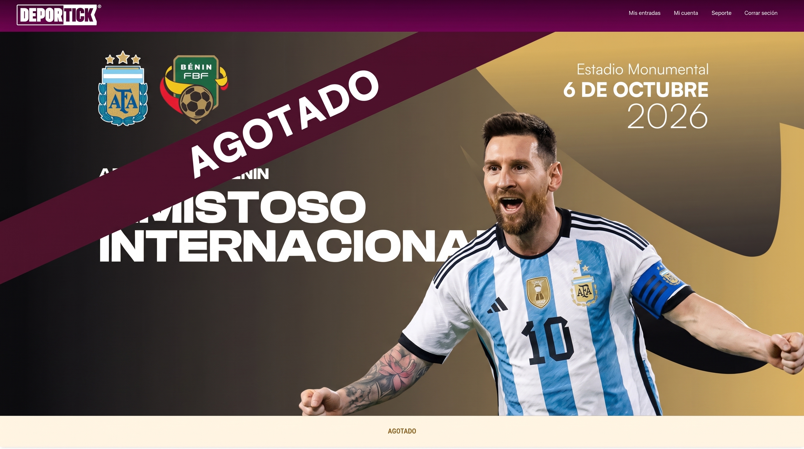 Se agotaron las entradas para la despedida de Messi de la selección argentina