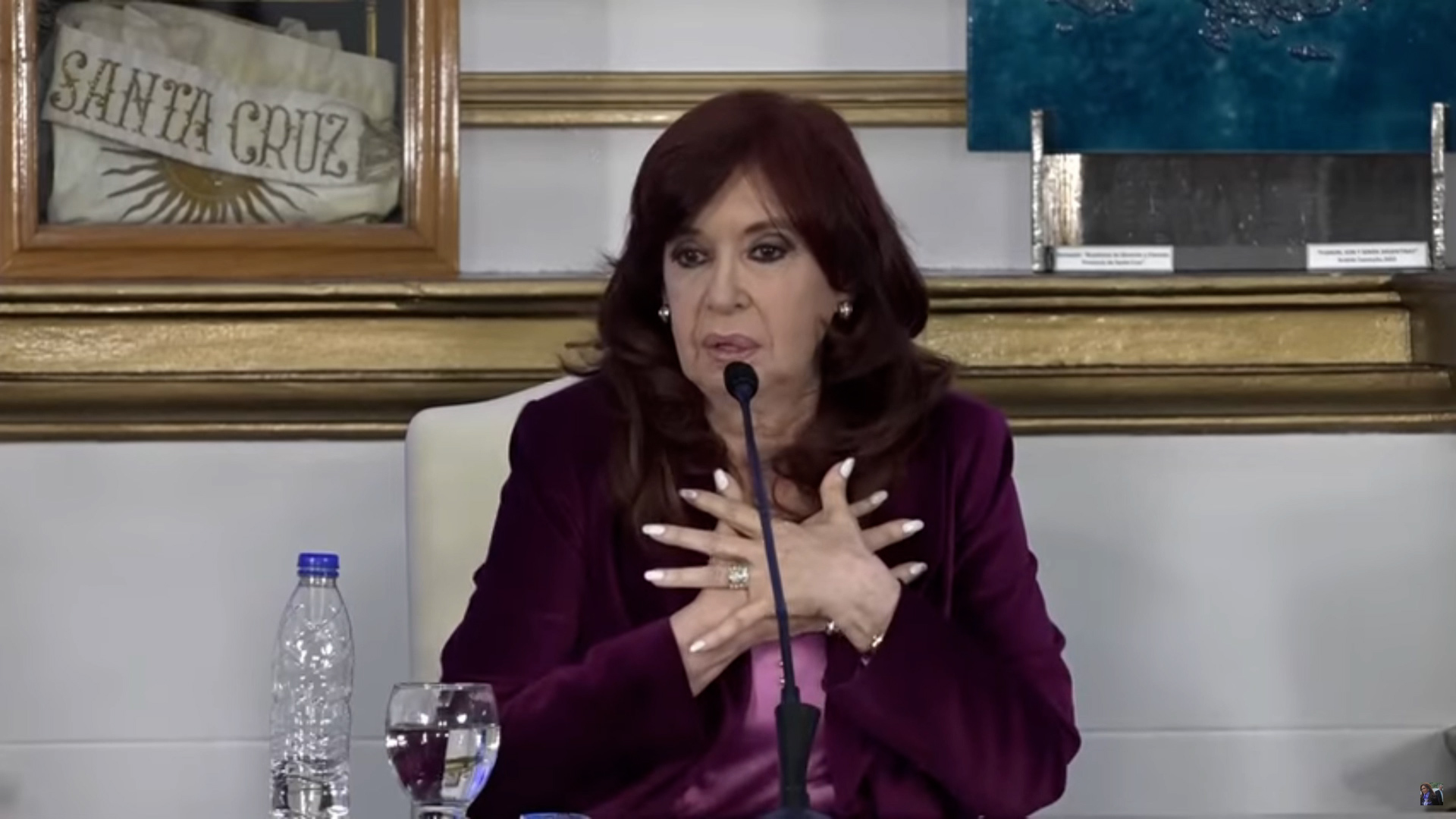 Cristina Kirchner ayer en Santa Cruz criticó a Alberto Fernández por su intención de ir a internas