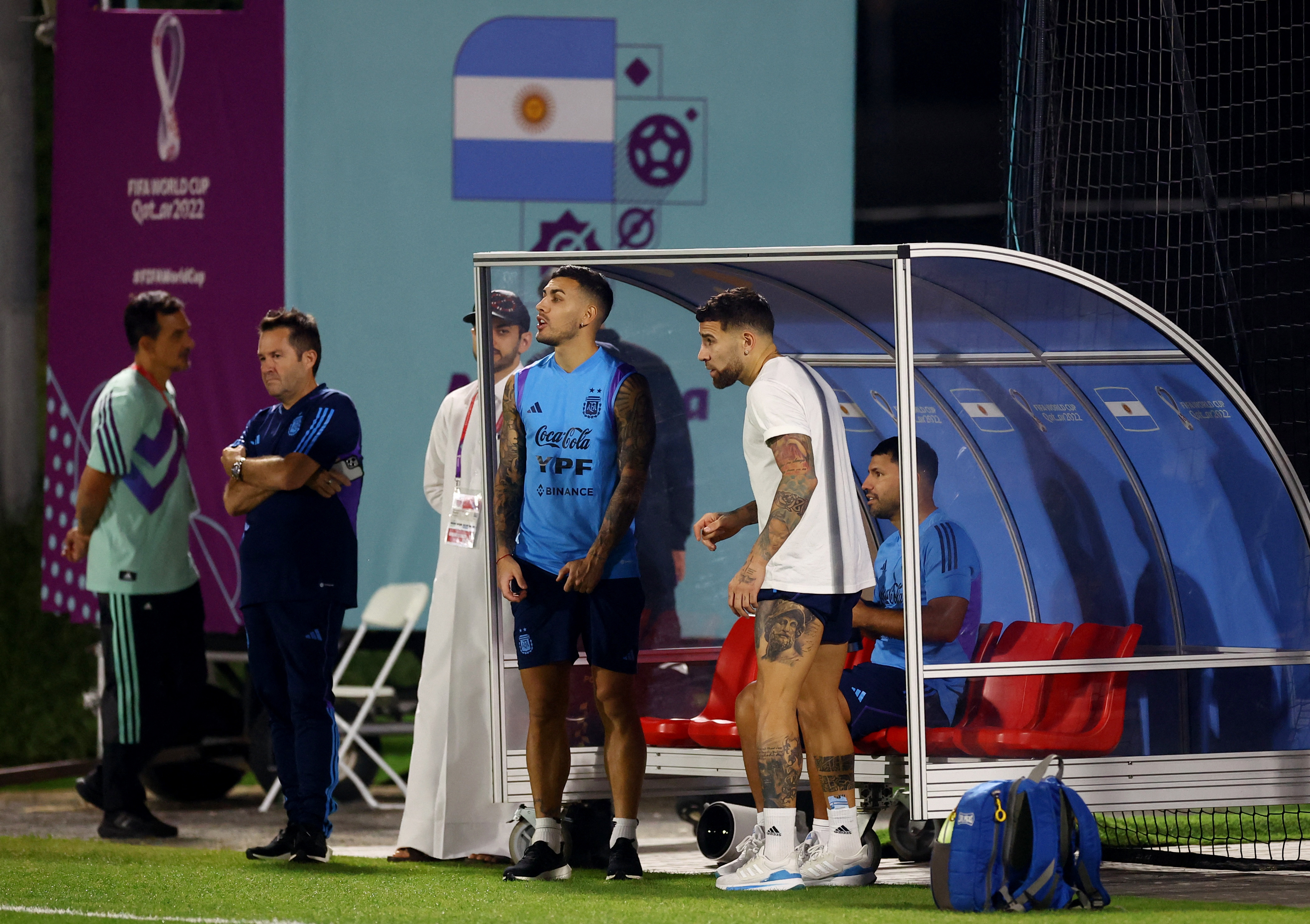 El Kun Agüero en la práctica de la selección argentina (REUTERS/Lee Smith)