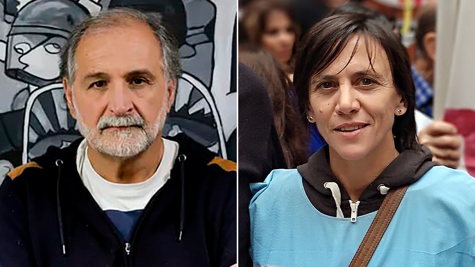 Eduardo Belliboni y Silvia Saravia, de la Unidad Piquetera reclaman por las 160.000 suspensiones y bajas en el programa Potenciar Trabajo