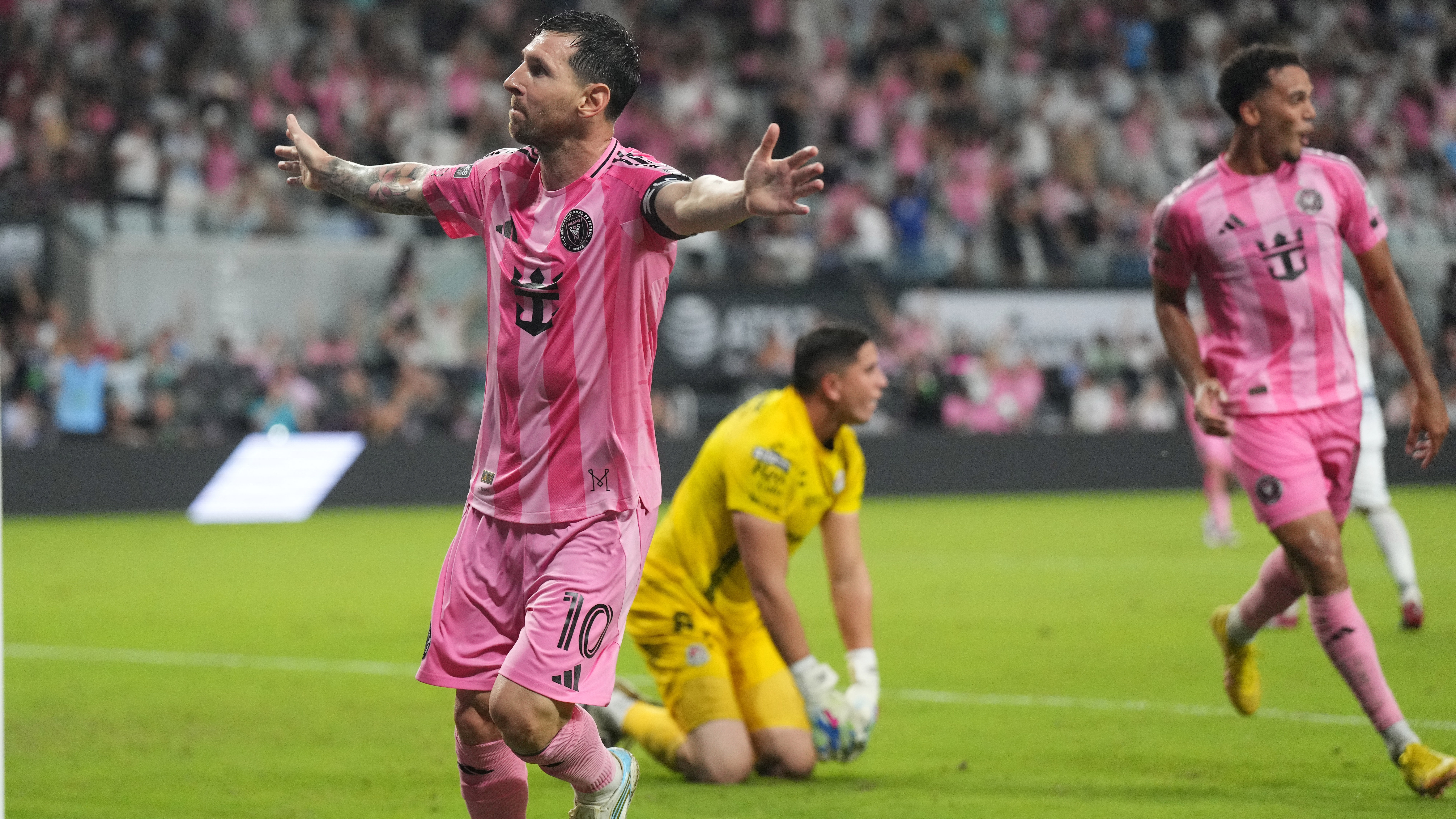 Con un Messi brillante, Inter Miami le ganó 4-2 a Atlético San Luis en su debut en la Leagues Cup