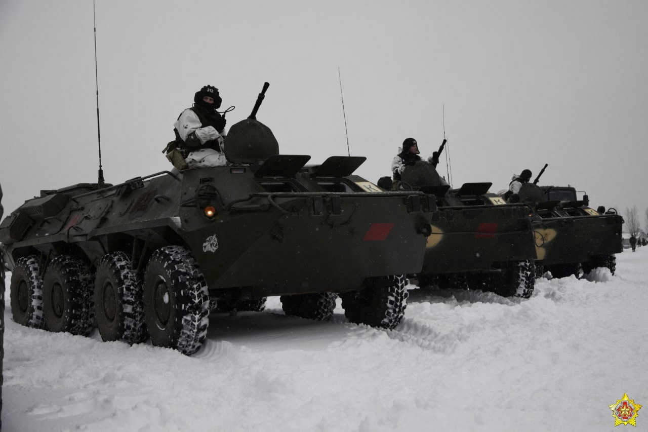 Inspección de tropas en Bielorrusia, la semana pasada (Ministerio de Defensa)