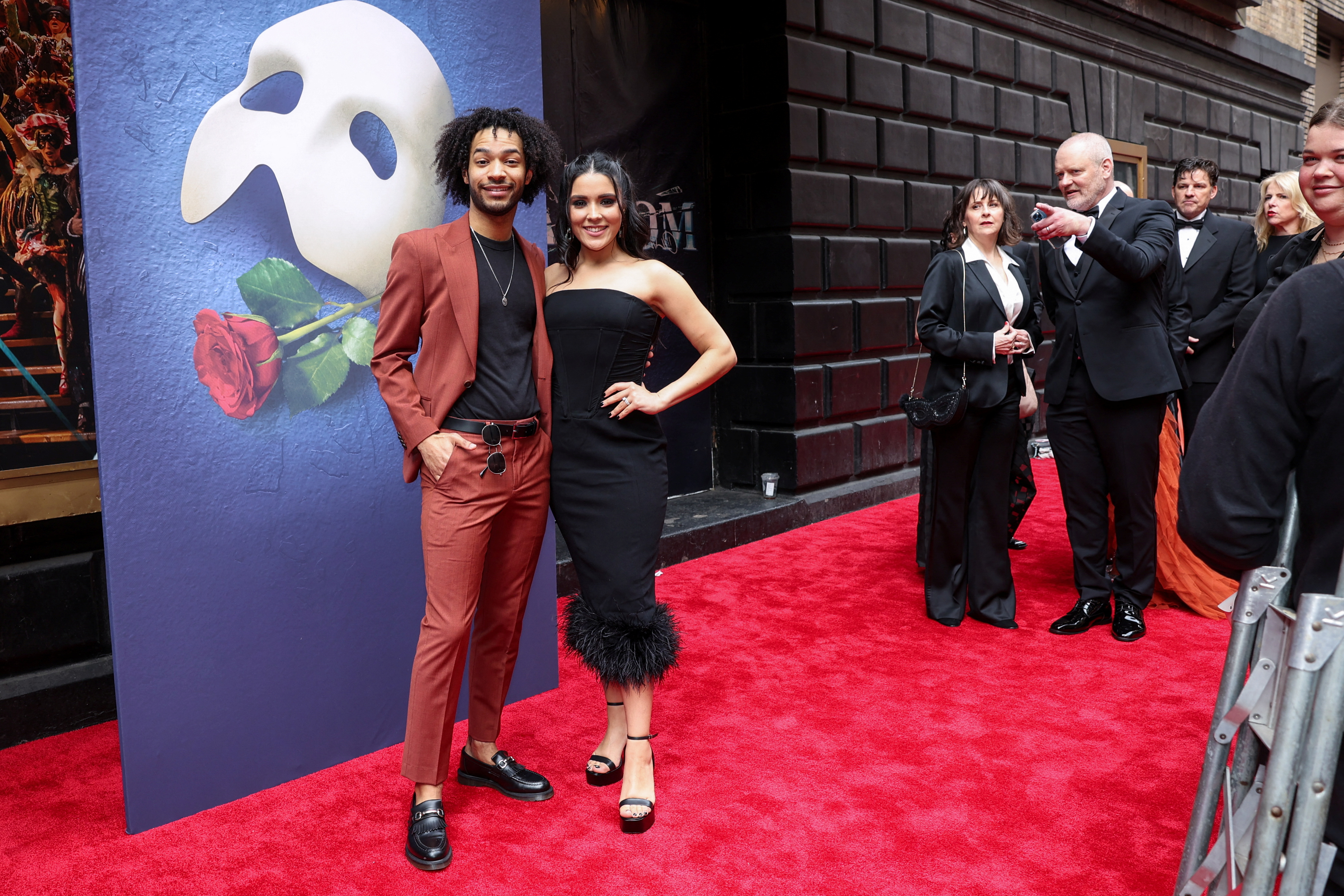 Jordan Dobson and Linedy Genao during their time on the red carpet.  (PHOTO: REUTERS/Caitlin Ochs)