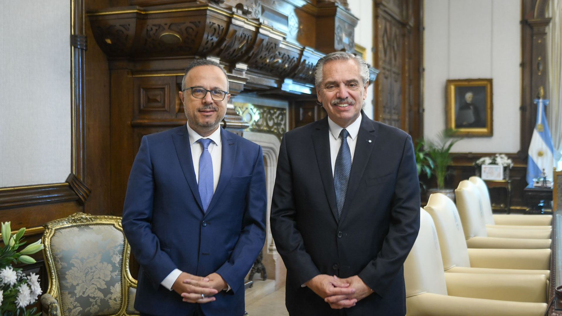 La primera foto de Antonio Aracre con el presidente Alberto Fernández, luego de anunciar su desembarco en el Gobierno